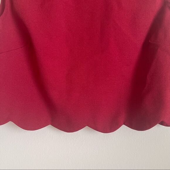 TOBI Getting Wavy Scalloped Top - Wine Large - Picture 5 of 8